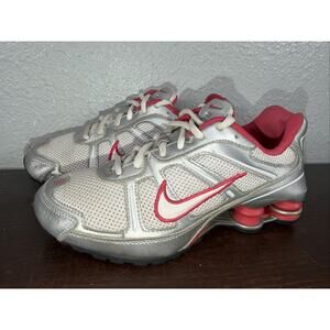 Nike Shox Remix+ Women’s 4Y Running Active Gym Shoe Silver Pink 332226-112 EUC